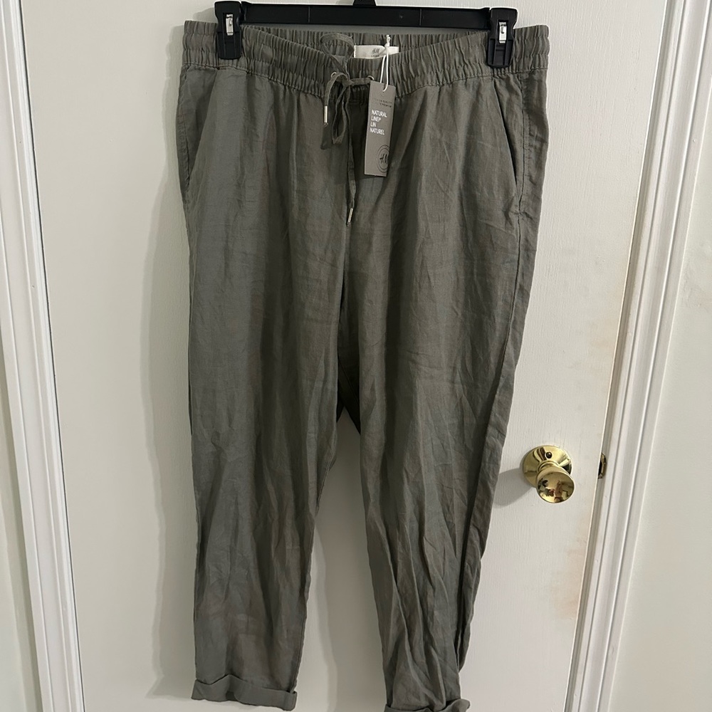 BNWT H&M Linen Drawstring Pants - Picture 2 of 4